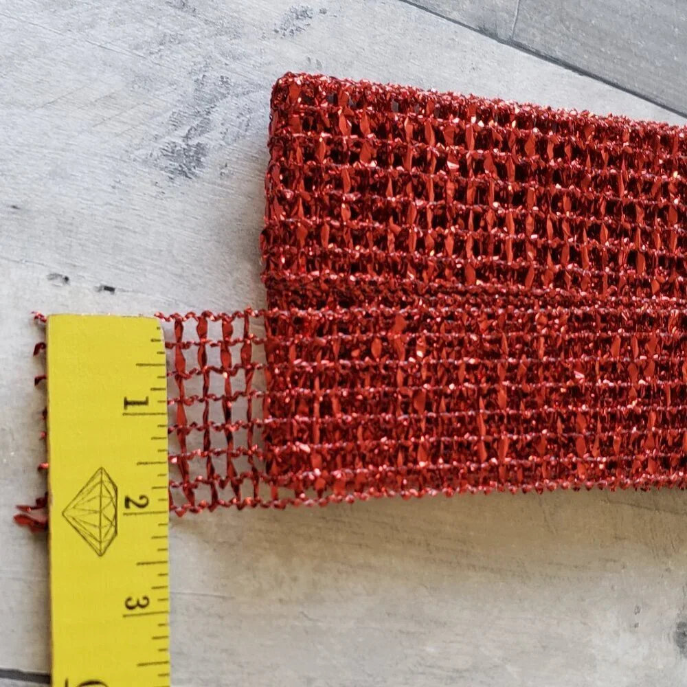 NWT - Red Metallic Ribbon made in Japan 10 yards